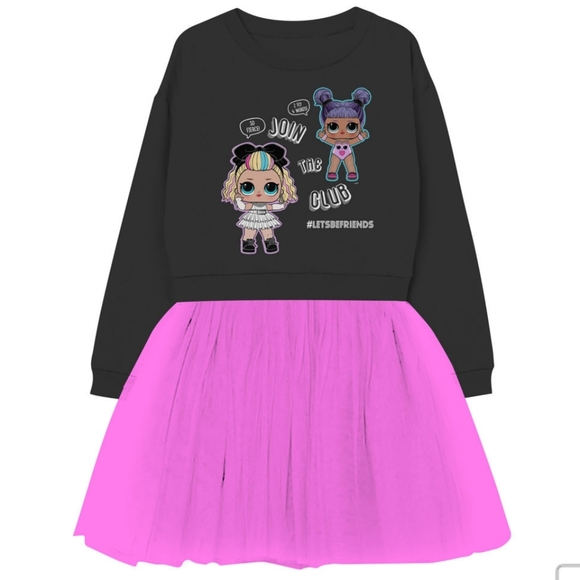 NWT 7/8 LOL Surprise One Piece LOL Tutu Dress w/Tule skirt - Picture 1 of 2